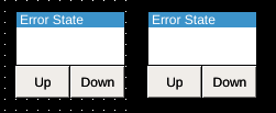 Left: Listbox input in OIB. Right: Same component shown in OI run mode.